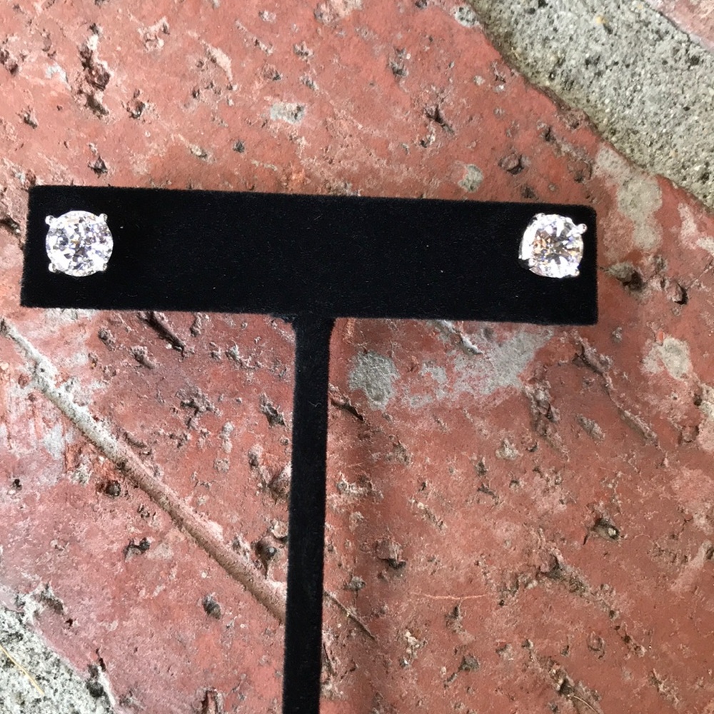 CZ Sterling Silver stud earrings